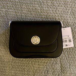 lululemon alternative leather black crossbody purse